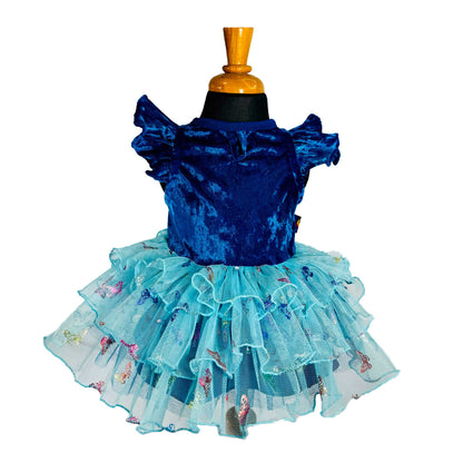 Vestido Tutu Azul Mariposa